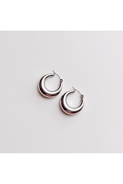 Boise Atelier Paris Grey Steel Earring