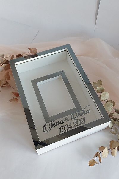 Verda Çerçeve Model nou fără LED-uri 25x35 Cm alb afumat zonă foto Model Design Rose Box Rama de memorie!