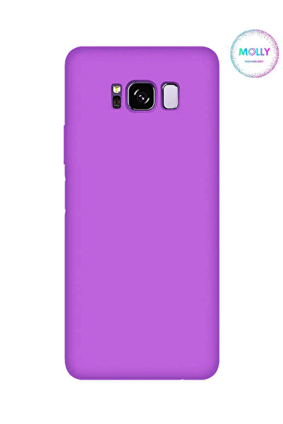 Molly Samsung Galaxy S8 İçin Lila Liquid İçi Kadife Silikon Kılıf