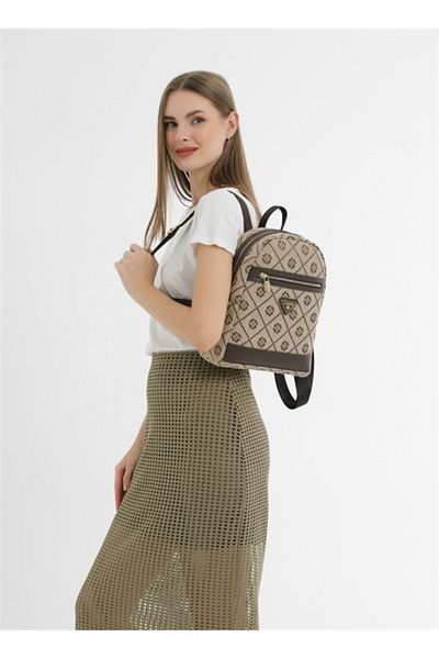 Fossil Canvas Brown Women's Backpack 05Fs23K472