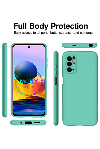 Molly Xiaomi Redmi Note 10 5G İçin Kot Mavisi Liquid İçi Kadife Silikon Kılıf