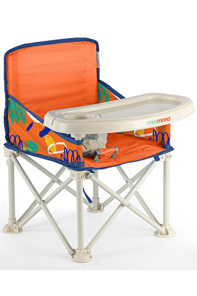 Minimono Plus Portatif Katlanabilir Mama Sandalyesi Turuncu