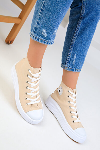 SOHO Μπεζ γυναικεία αθλητικά παπούτσια 18651