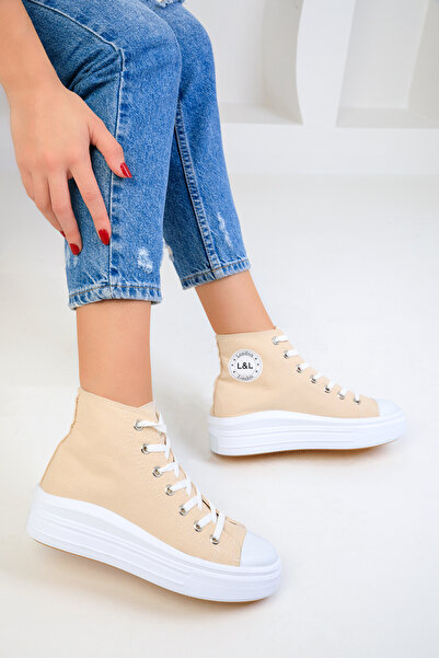 SOHO Μπεζ γυναικεία αθλητικά παπούτσια 18651