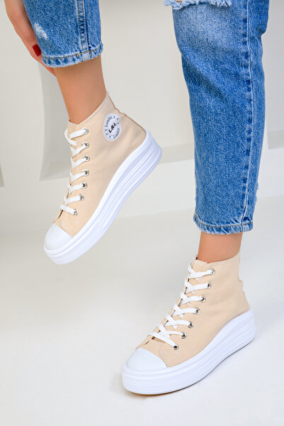 SOHO Μπεζ γυναικεία αθλητικά παπούτσια 18651