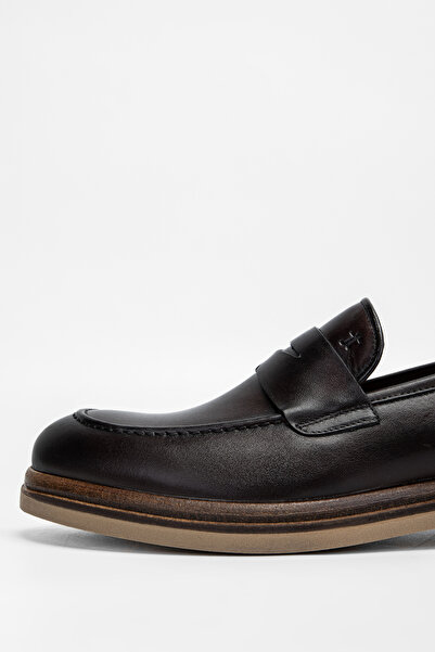 Tamer Tanca Мъжки мокасини от естествена кожа 537 3258 Erk Ayk Sk23/24