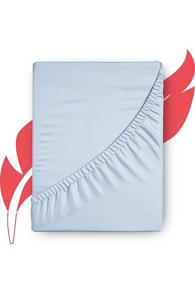 Zeren Home 100% Cotton Single Elastic Sheet + 1 Pillowcase