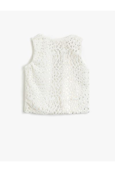 Koton V-Neck Patterned Vest