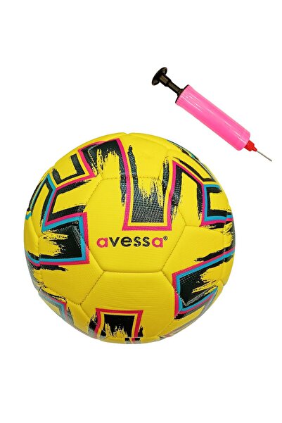 AVESSA كرة قدم Ft300-100s باللون الأصفر مع 4 مضخات مبطنة
