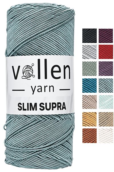 vollen yarn Slim Supra 200 Gr, Waxed Rope, Polyester Rope, Runner Rope, Bag Rope, Bracelet Rope, Tray Rope Glass Core
