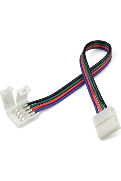 LEDONLİNE 2 Adet 10 cm Rgb Şerit Led Ekleme Aparat Kablolu 4 Pin Birleştirme ...