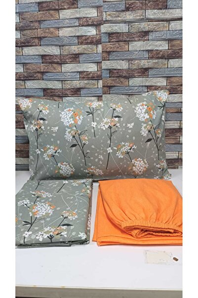 Gasel Home طقم غطاء لحاف من القماش القطني المطاطي لشخص واحد