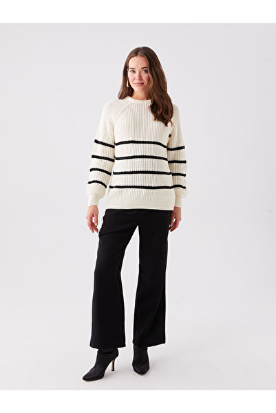 LC Waikiki بنطال أمومة مستقيم واسع الساق بخصر مطاطي