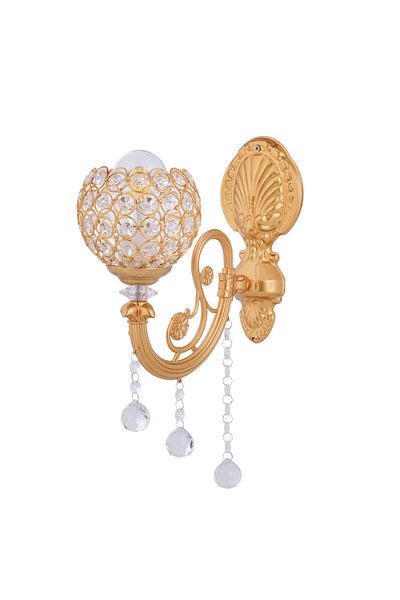 polataydinlatma Turna Luxury Sconce with Crystal Ball Hat (gold)
