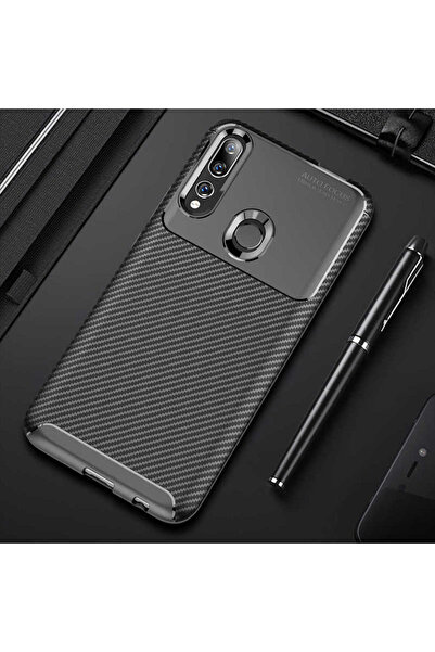 Rivor Huawei Y9 Prime 2019 Kılıf Kamera Korumalı Darbe Emici Karbon Desenli R...