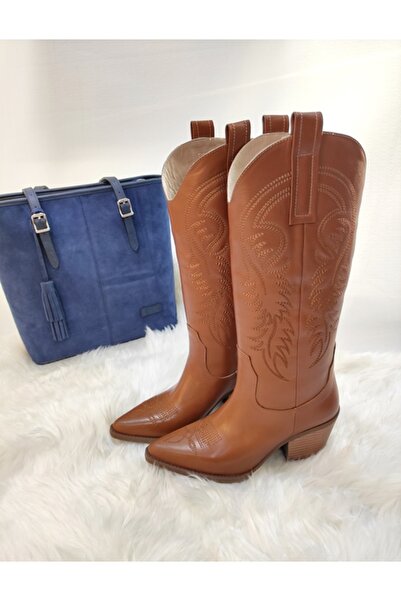 Of&Off KADIN HAKİKİ DERİ WESTERN ÇİZME