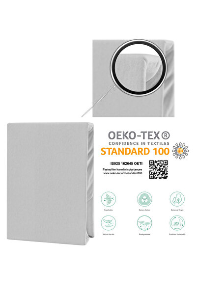 ATACA TEKSTİL Double Elastic Sheet Quality Fabric 100% Cotton, Sheet Cover Set, Breathable Fabric 180x200