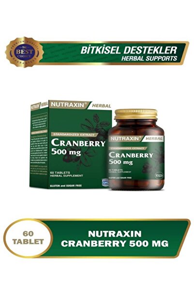 Nutraxin Cranberry 60 Tablet Turna Yemişi Ekstresi İçeren Takviye Edici Gıda