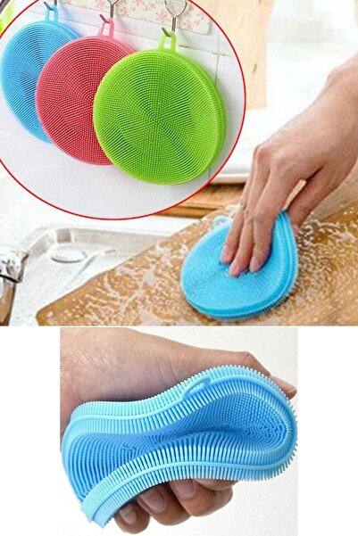 İBOVİA فرشاة غسيل الأطباق السيليكون - غير قابلة للاستهلاك (2 قطعة)