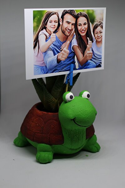 cactusgarden Kişiye Özel Karikatür Resim Baskılı Kaktüs Sevimli Tosbik Kaplum...