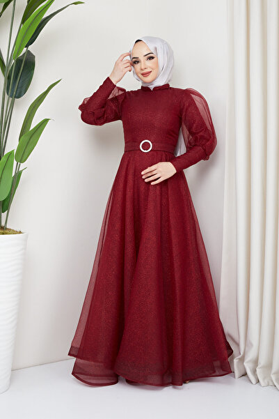 marwella Ahsen Tesettür Abiye - Bordo