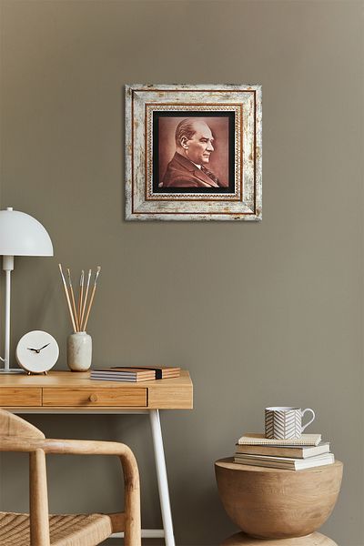 Pinecone Ataturk Stone Wall Painting Πλαίσιο Διακόσμηση τοίχου Wall Art Tk1-131