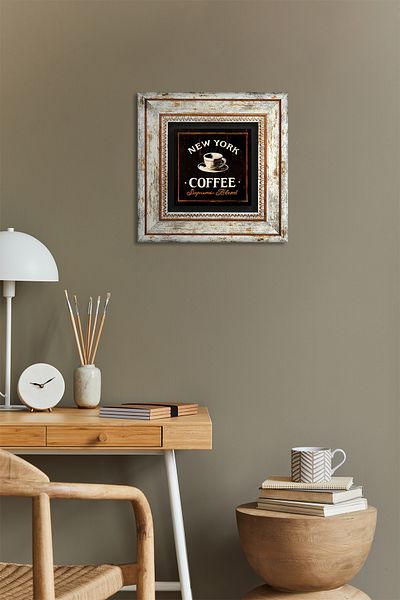 Pinecone Pictură de perete din piatră maro cu rame Decor de perete Artă de perete Tk1-62
