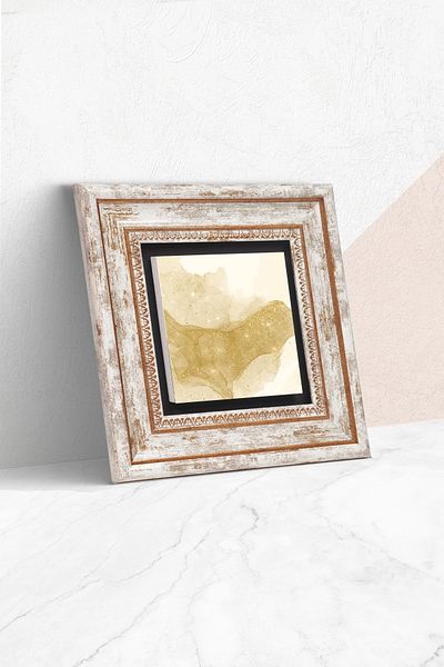 Pinecone Artă abstractă Pictură pe perete cu piatră Decorație de perete înrămată Tk1-149