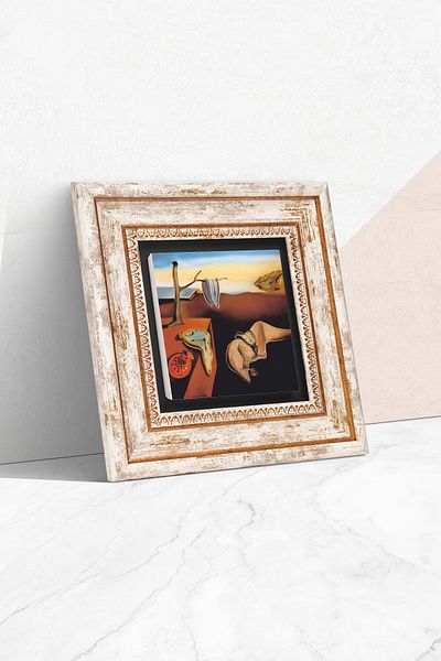 Pinecone Salvador Dali the Persistence of Memory Stone Wall Painting Framed Wall Decor Wall Art
