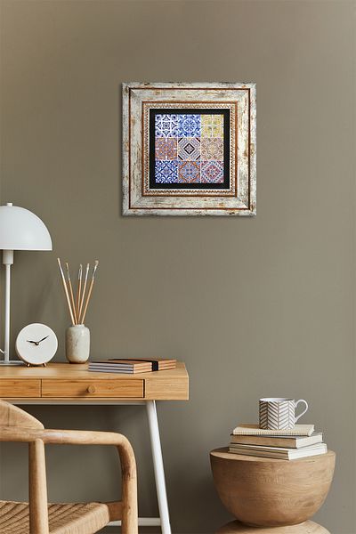 Pinecone Ethnic Pattern Stone Wall Painting Πλαίσιο Διακόσμηση τοίχου Wall Art Tk1-378