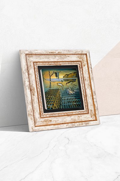 Pinecone Salvador Dali the Persistence of Memory Dispersal Stone Wall Painting Framed Wall Decor Wall Art