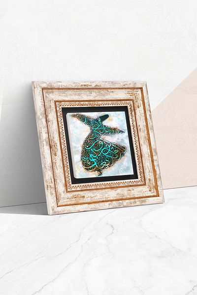 Pinecone Ζωγραφική τοίχου από πέτρα Semazen Διακόσμηση τοίχου με κορνίζα Wall Art Tk1-127