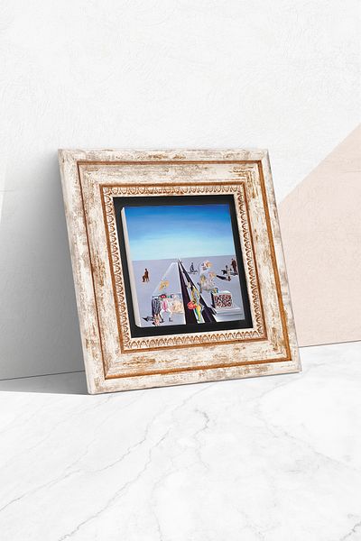 Pinecone Salvador Dali the First Days of Spring Stone Wall Painting Framed Wall Decor Wall Art