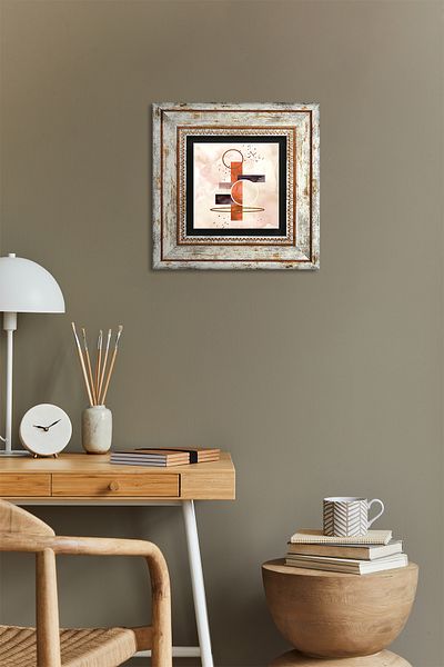 Pinecone Minimalist Abstract Stone Wall Painting Framed Wall Decor Wall Art Tk1-328