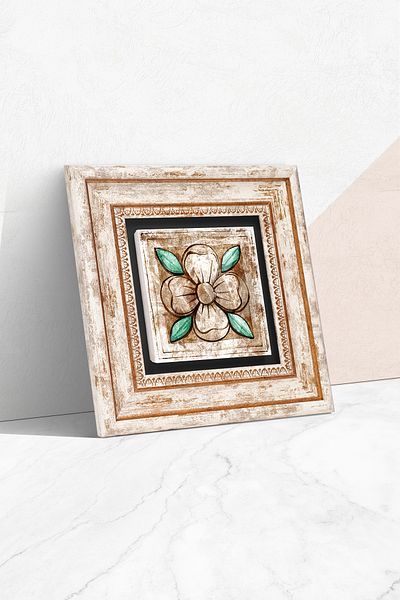 Pinecone Μαροκινό μοτίβο Vintage Πέτρινος Πίνακας Τοίχου Κορνίζα Διακόσμηση Τοίχου Wall Art Tk1-37