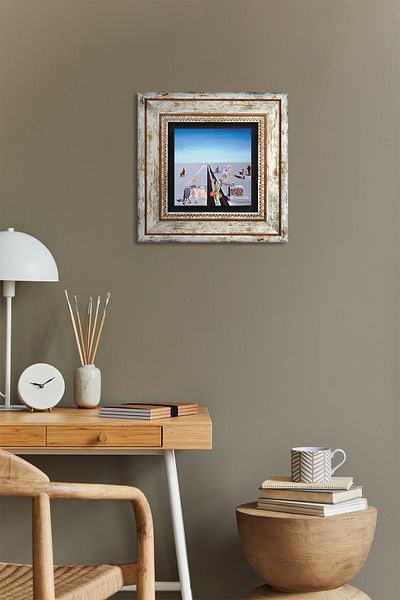 Pinecone Salvador Dali the First Days of Spring Stone Wall Painting Framed Wall Decor Wall Art