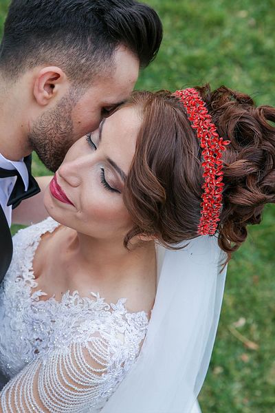 Hayalperest boncuk Coroana de noapte Henna de mireasa cu model de flori din piatra de cristal Coroana rosie pentru ocazii speciale