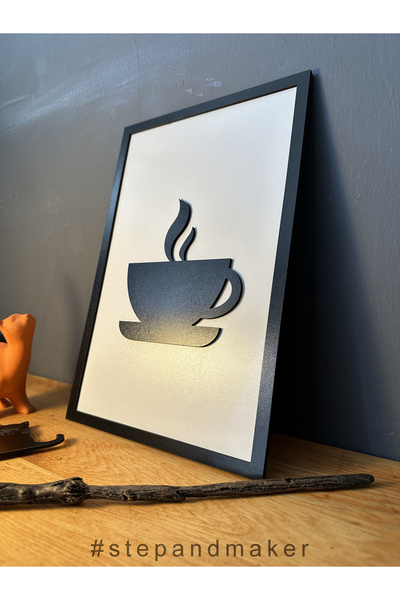 Step and Maker Pictură cu două straturi (3D) „Cafea într-o cană”.