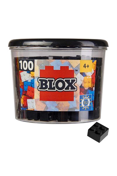 Simba Blox Black Blocks 100 Pieces Creative Toy Building Set for Kids Ages 4 and Up GKO