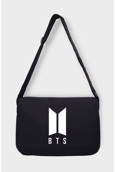 DEEFWEAR Geantă neagră cu logo BTS