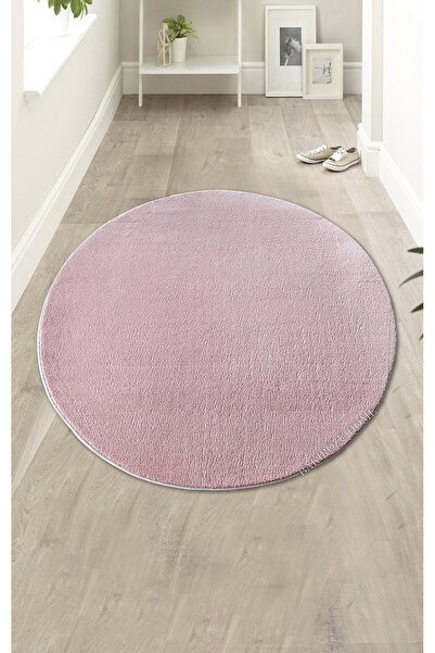 BAKIRÖZÜ HOME Αντιολισθητικό χαλί με στρογγυλή βάση, βελούδινο, για σαλόνι, διάδρομο, πόρτα, υπνοδωμάτιο, κυκλικό χαλί με επένδυση από πούδρα