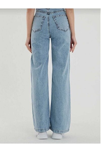 ByCukurovaFrango Magas derekú és széles szárú hókék bő nadrág - 2024 Palazzo Trend