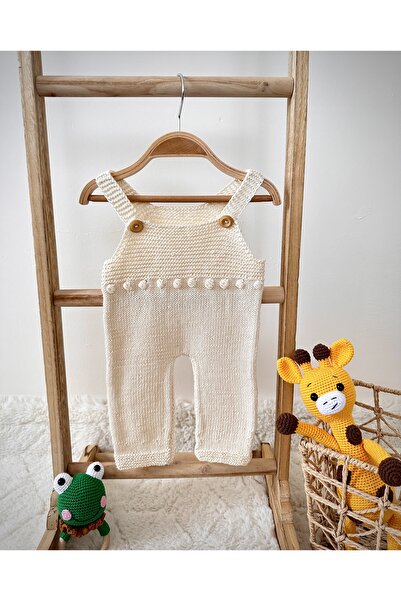 Yupera El Örgüsü %100 Organik Pamuk Unisex Bebek Salopet