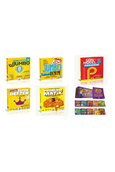 Model Eğitim Yayınları 3.Sınıf Olimpiyat Soru Jumbo Deneme Paragraf Akıllı Defter Problemmatik ve Fen Köyü 10'lu Hikaye Set