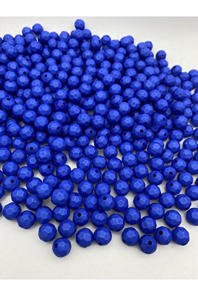 Hedef Bijuteri 100gr Opak Petek Model Saks / Koyu Mavi Renk 10mm Akrilik Bonc...