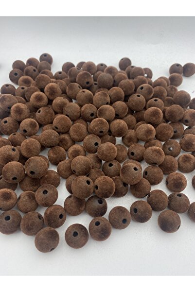 Hedef Bijuteri خرز مخملي بني 16 ملم للمجوهرات، صناعة الحقائب، خرز الهوايات (100 جرام، ~ 40 قطعة)