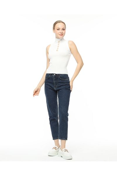 MA ananas Women's Drop Front Sleeveless Knitwear Blouse
