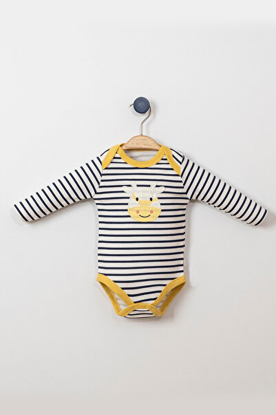 ADABEBEK %100 Pamuklu 3'lü Üst Zıbın Takım