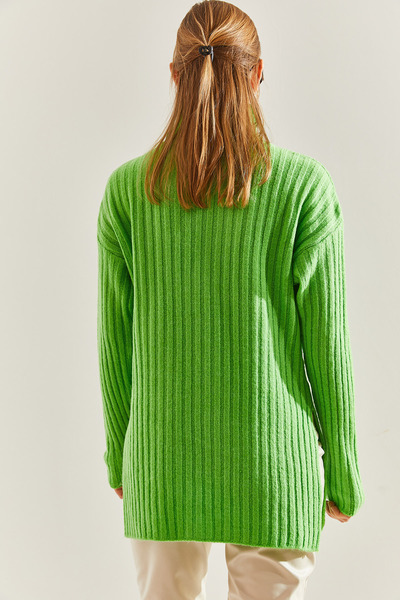 Bianco Lucci Γυναικείο πλεκτό φόρεμα με ζιβάγκο