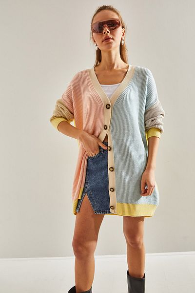 Bianco Lucci Women's Piece Buttoned Knitwear Cardigan